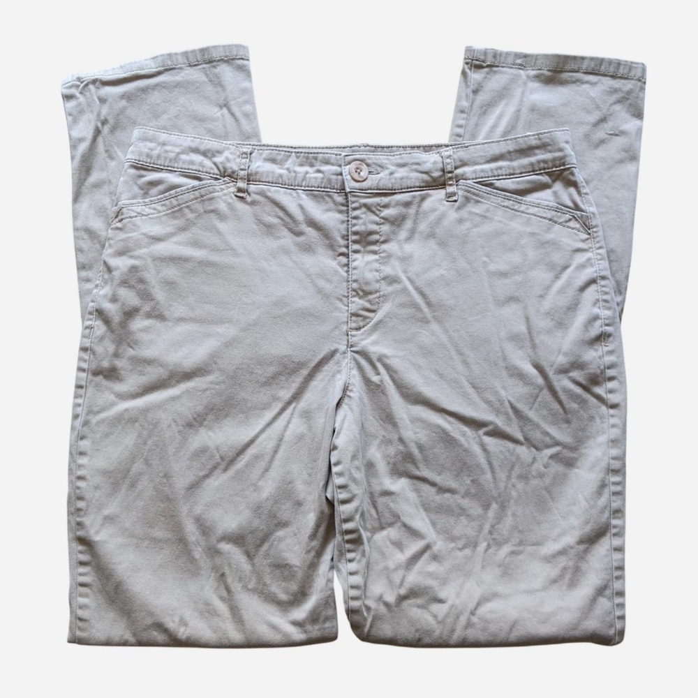 Gloria Vanderbilt khaki straight leg pants